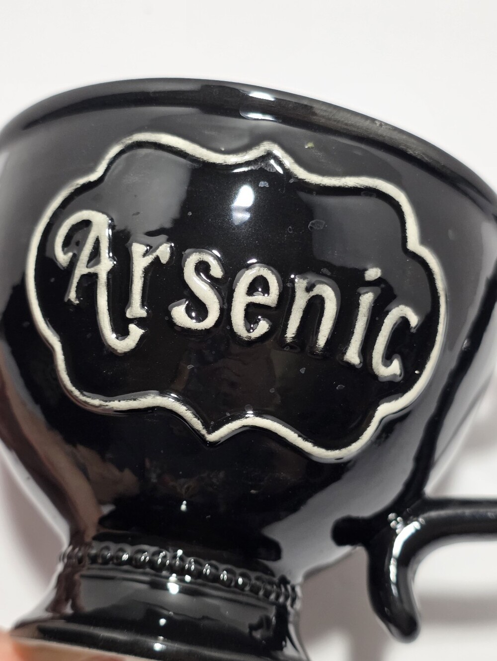 Arsenic Coffee Mug Candy Dish Halloween Spooky Black